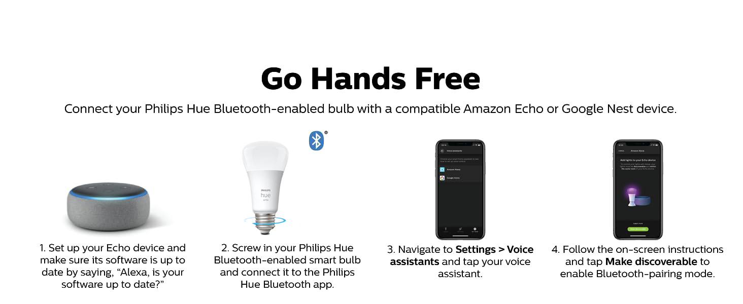 Philips Hue A19 - E26 smart bulb - 60W 4-pack